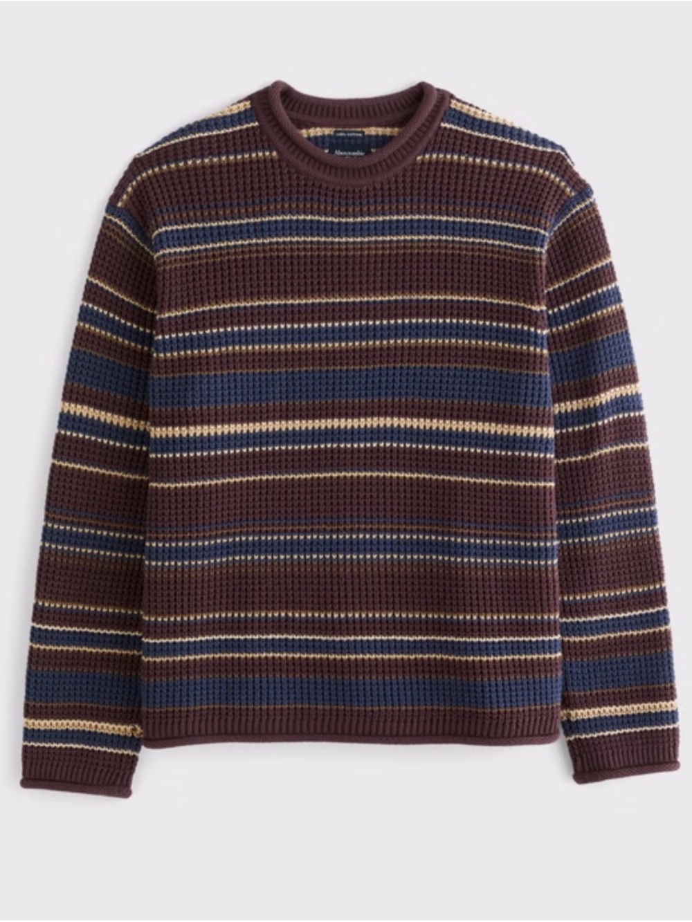 Abercrombie & Fitch 100% Cotton Waffle Roll Neck Crew Sweater